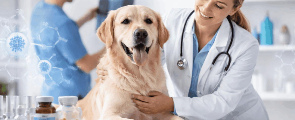 veterinária oncológica tratando cão com tosilato de sorafenibe